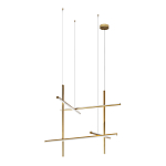 Люстра с 6-ю  пересекающимися цилиндрическими плафонами на тонких тросах Trumpet tube варинант исполнения - 6 | Loft Concept в Ижевске