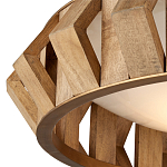 Люстра круглая из толстых деревянных реек Wooden Slats варинант исполнения - 1 | Loft Concept в Ижевске