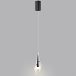 Подвесной светильник с черной металлической основой и рельефным плафоном Glass Pod варинант исполнения - 9 | Loft Concept в Ижевске