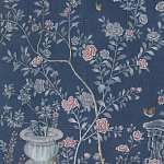Обои ручная роспись Houghton Dark Blue варинант исполнения - 4 | Loft Concept в Ижевске