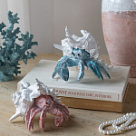 Статуэтка голубой рак с белой раковиной Marine Accessories варинант исполнения - 6 | Loft Concept в Ижевске