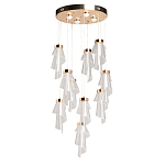 Люстра каскадная с 10-ю прозрачными плафонами Wave Line варинант исполнения - 2 | Loft Concept в Ижевске