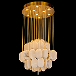 Люстра с овальными подвесками из натурального камня Spatial Composition варинант исполнения - 1 | Loft Concept в Ижевске