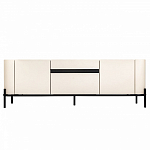 ТВ-тумба белая с чёрной столешницей с 2-мя дверками и ящиком San Marco варинант исполнения - 3 | Loft Concept в Ижевске