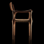 Стул из Ореха с плетеным сидением Kronos Dining Chair Brown варинант исполнения - 3 | Loft Concept в Ижевске