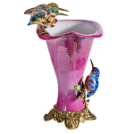 Ваза розового цвета из фарфора с птичкми и цветущими ветвями Garden of Eden варинант исполнения - 3 | Loft Concept в Ижевске