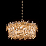 Люстра круглая с декоративными элементами в виде крупных хрустальных цветов Palace Gardens варинант исполнения - 3 | Loft Concept в Ижевске