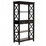 Стеллаж с 4-мя полками и 2-мя ящиками черного цвета из массива березы   варинант исполнения - 1 | Loft Concept в Ижевске