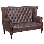 Диван из натуральной кожи на 4-х деревянных ножках из массива бука Thomas Seating brown варинант исполнения - 1 | Loft Concept в Ижевске