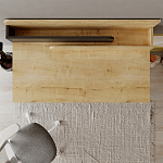 Стол письменный с выдвижным ящиком цвета древесины LEILA WORKING TABLE OAK ANTHRACITE варинант исполнения - 7 | Loft Concept в Ижевске