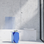 Matis журнальный столик серый из металла и кожи варинант исполнения - 1 | Loft Concept в Ижевске