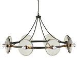 Люстра круглая с литыми стеклянными дисками Olympe Glass Chandelier варинант исполнения - 1 | Loft Concept в Ижевске