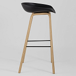 Барный стул на ножках из натурального дерева Boras Black варинант исполнения - 2 | Loft Concept в Ижевске