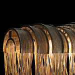 Люстра подвесная с металлическими цепочками и изогнутыми металлическими дугами 72 см Atlantis Chain варинант исполнения - 10 | Loft Concept в Ижевске