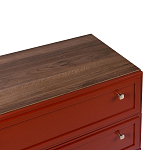 Комод красный из массива бука с 3-мя ящиками Wenge Light варинант исполнения - 4 | Loft Concept в Ижевске