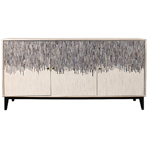 Комод с инкрустацией Grey White Bone Inlay