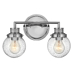 Бра для ванных комнат с прозрачным шарообразным плафоном из стекла с пузырьками на круглом основании Hinkley варинант исполнения - 16 | Loft Concept в Ижевске