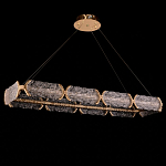 Люстра прямоугольная с текстурным природным рисунком IceFlame варинант исполнения - 2 | Loft Concept в Ижевске