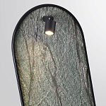 Настенный светильник зеленого цвета с черной рамкой овальной формы с полкой Herbarium  варинант исполнения - 4 | Loft Concept в Ижевске