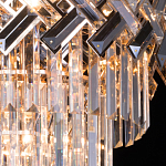 Люстра многоярусная с переплетенными металлическими элементами черного и золотого цвета и прозрачными хрустальными подвесками Empire Chandelier Crystal варинант исполнения - 5 | Loft Concept в Ижевске