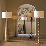 Торшер с цилиндрическим тканевым абажуром на каркасе волнистой формы Rotation варинант исполнения - 4 | Loft Concept в Ижевске