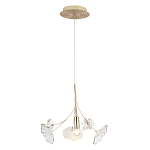 Подвесной светильник с белыми и прозрачными цветочными лепестками Wintery flovers варинант исполнения - 2 | Loft Concept в Ижевске