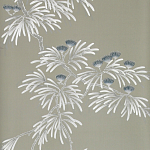 Обои ручная роспись Silk Tree Special Colourway on Pale Grey dyed silk варинант исполнения - 1 | Loft Concept в Ижевске