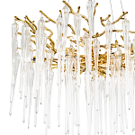 Люстра с хрустальными подвесками Frozen Drops Chandelier Gold 10 варинант исполнения - 3 | Loft Concept в Ижевске