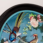 Стул из массива бука бирюзовый с изображением птиц и цветов Turquoise Chinoiserie Birds Garden Chair варинант исполнения - 3 | Loft Concept в Ижевске