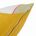 Подушка декоративная хлопковая горчичного цвета с абстрактным принтом Elysian Flow Sunset варинант исполнения - 4 | Loft Concept в Ижевске