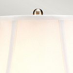 Настольная лампа с фарфоровым основанием с декоративным орнаментом и белым абажуром на темной круглой подставке Elstead Lighting варинант исполнения - 2 | Loft Concept в Ижевске