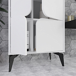 Комод белый с 4-мя дверцами на металлических ножках SPARK MULTIPURPOSE CABINET WHITE варинант исполнения - 12 | Loft Concept в Ижевске