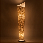 Торшер из перламутра на металлическом каркасе Indonesian Spiral варинант исполнения - 2 | Loft Concept в Ижевске