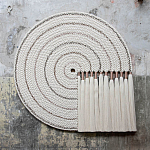 Художественный Гобелен Макраме White Disk Harmony варинант исполнения - 2 | Loft Concept в Ижевске