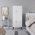 Комод белый с 4-мя дверцами на металлических ножках SPARK MULTIPURPOSE CABINET WHITE варинант исполнения - 1 | Loft Concept в Ижевске