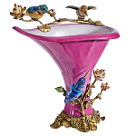 Ваза розового цвета из фарфора с птичкми и цветущими ветвями Garden of Eden варинант исполнения - 1 | Loft Concept в Ижевске