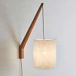 Настенный светильник из дерева и льна Ivory Linen Wall Lamp варинант исполнения - 2 | Loft Concept в Ижевске