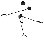 Потолочный светильник светодиодный с тремя лампами черный металл Bendik  варинант исполнения - 1 | Loft Concept в Ижевске