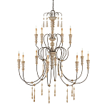 Люстра с состаренными резными элементами Big Graceful Profile варинант исполнения - 4 | Loft Concept в Ижевске