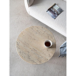 Столик приставной с круглой столешницей Textured Cream Table варинант исполнения - 5 | Loft Concept в Ижевске