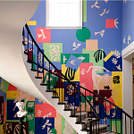 Обои ручная роспись в стиле Арт-деко Jazz Special Colourway on dyed silk with embroidery варинант исполнения - 3 | Loft Concept в Ижевске