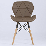 Стул с коричневым сиденьем из экокожи JEROEN варинант исполнения - 3 | Loft Concept в Ижевске