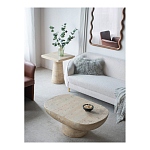 Столик кофейный кремового цвета с овальной столешницей и круглым основанием Cream Dalmen Table варинант исполнения - 9 | Loft Concept в Ижевске