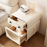 Тумбочка прикроватная с ящиком и стеклянной дверцей Робот Robot Bedside варинант исполнения - 1 | Loft Concept в Ижевске