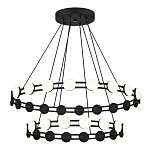 Люстра двухъярусная с круглыми светодиодными источниками света Maxine Light варинант исполнения - 4 | Loft Concept в Ижевске