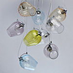 Люстра каскадная с 9-ю разноцветными стеклянными плафонами Kaleido варинант исполнения - 4 | Loft Concept в Ижевске