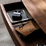 Кофейный стол овальный из дерева с 2-мя ящиками Coffee Walnut Table варинант исполнения - 8 | Loft Concept в Ижевске