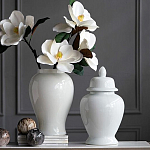 Ваза белая с крышкой однотонная Chinoiserie Ceramics варинант исполнения - 5 | Loft Concept в Ижевске