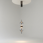 Подвесной светильник с плафоном из стекла с зеркальным градиентом Double Moon варинант исполнения - 3 | Loft Concept в Ижевске