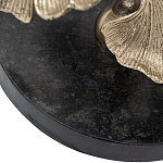 Настольная лампа с черным тканевым абажуром на основании в виде листьев Golden Leaves варинант исполнения - 1 | Loft Concept в Ижевске